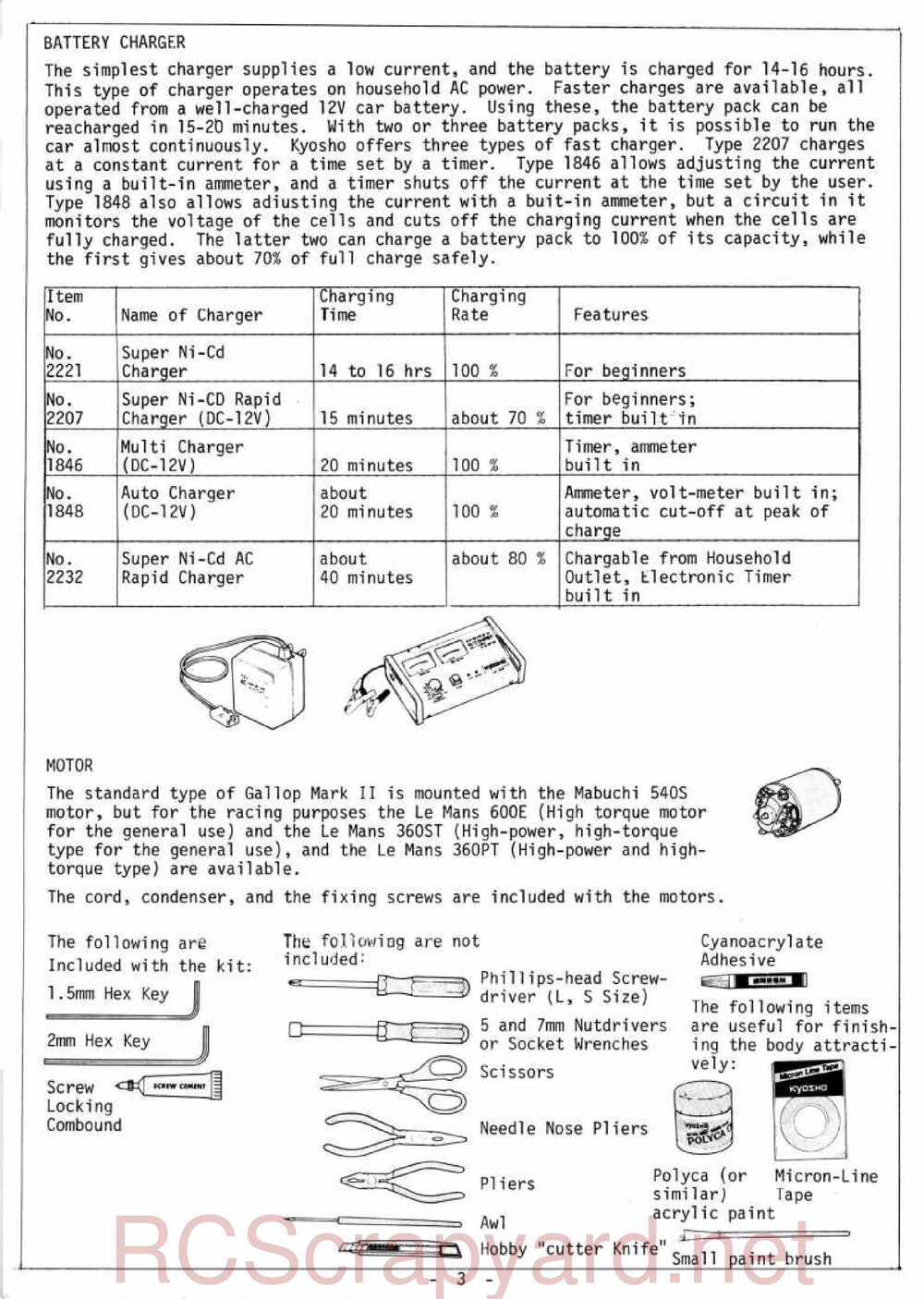 Kyosho - 3069 - Gallop MkII - Manual - Page 03