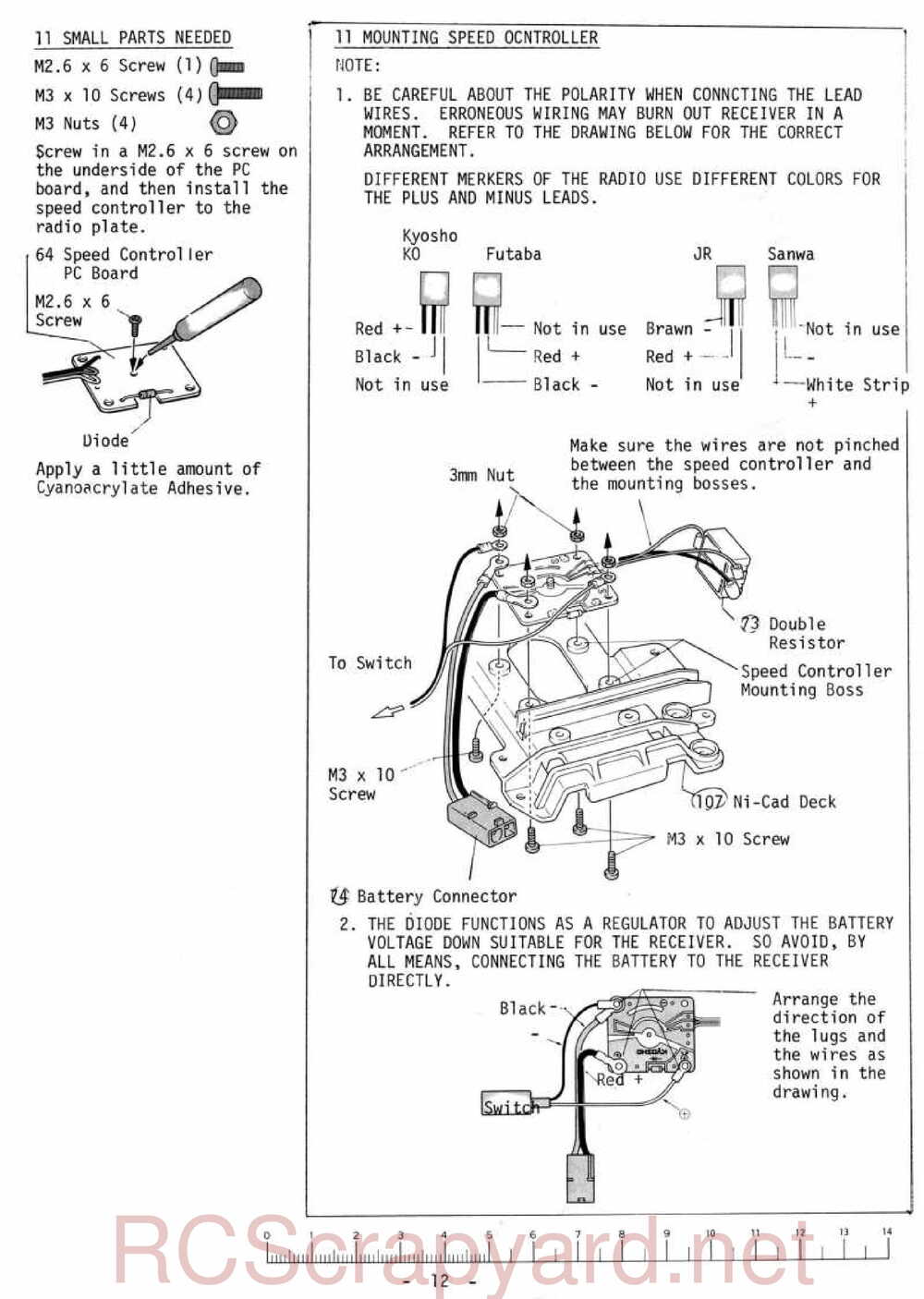 Kyosho - 3069 - Gallop MkII - Manual - Page 12