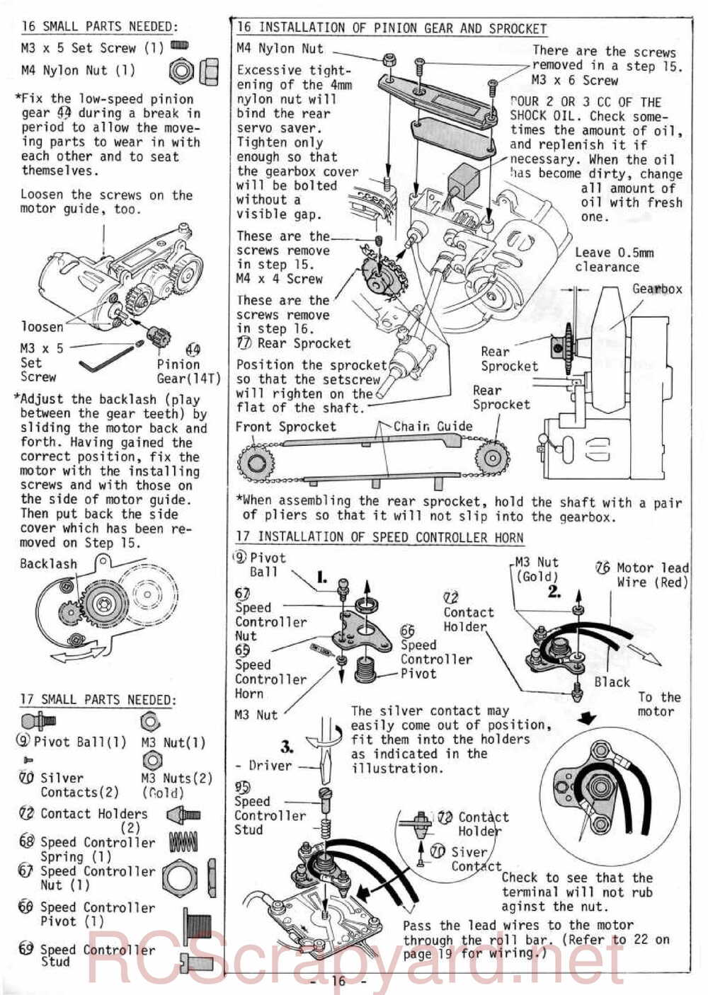 Kyosho - 3069 - Gallop MkII - Manual - Page 16