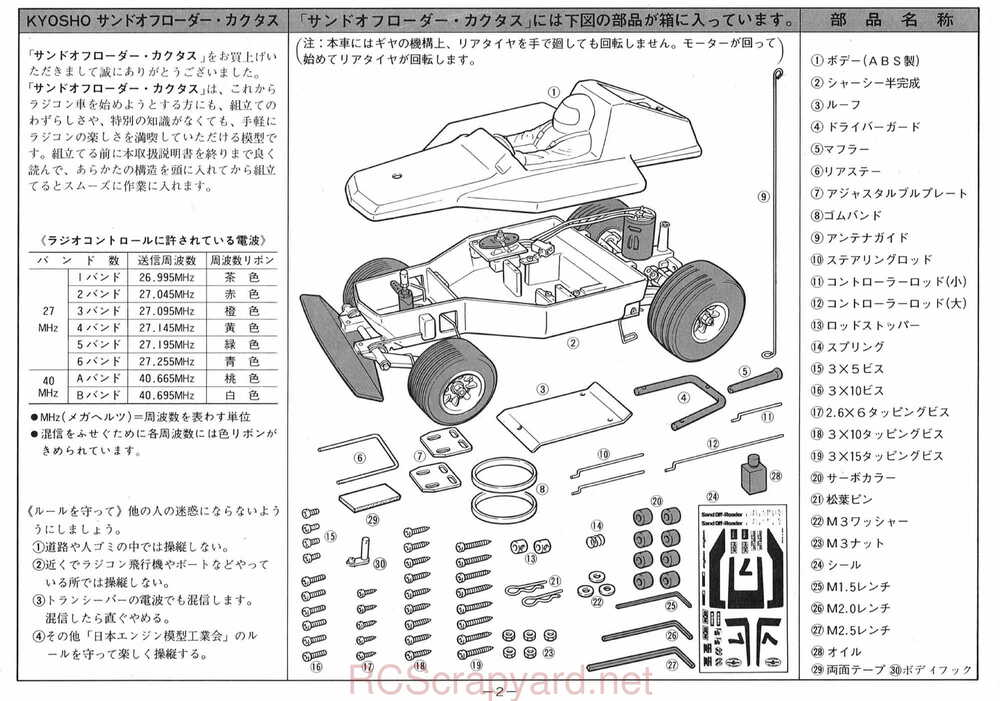 Kyosho - 3081 - Cactus - Manual - Page 02