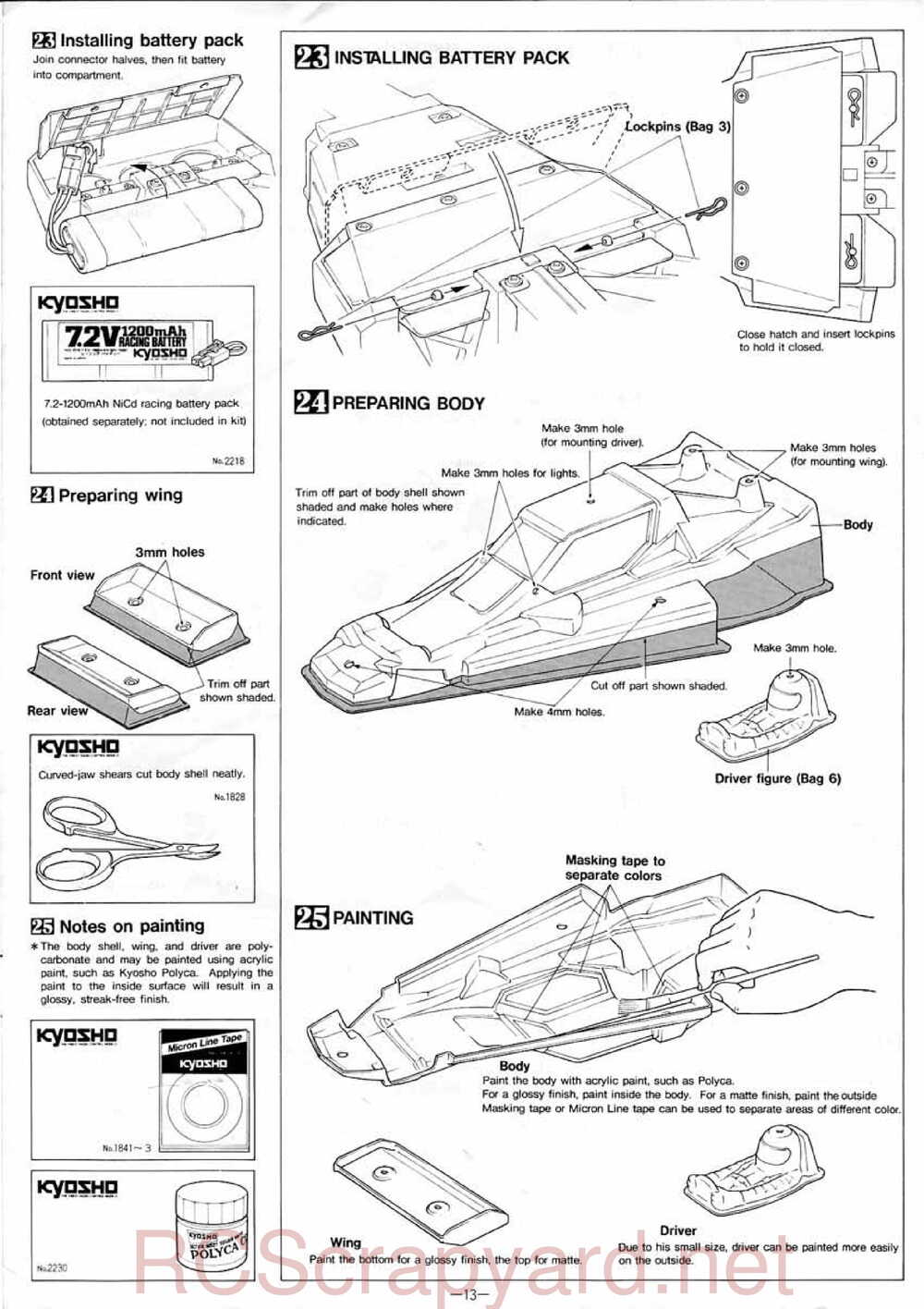 Kyosho - 3082 - Pegasus - Manual - Page 13