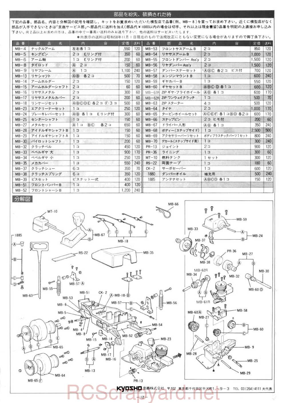 Kyosho - 3085 - Minitz-06 - Datsun-Stepside - Manual - Page 12