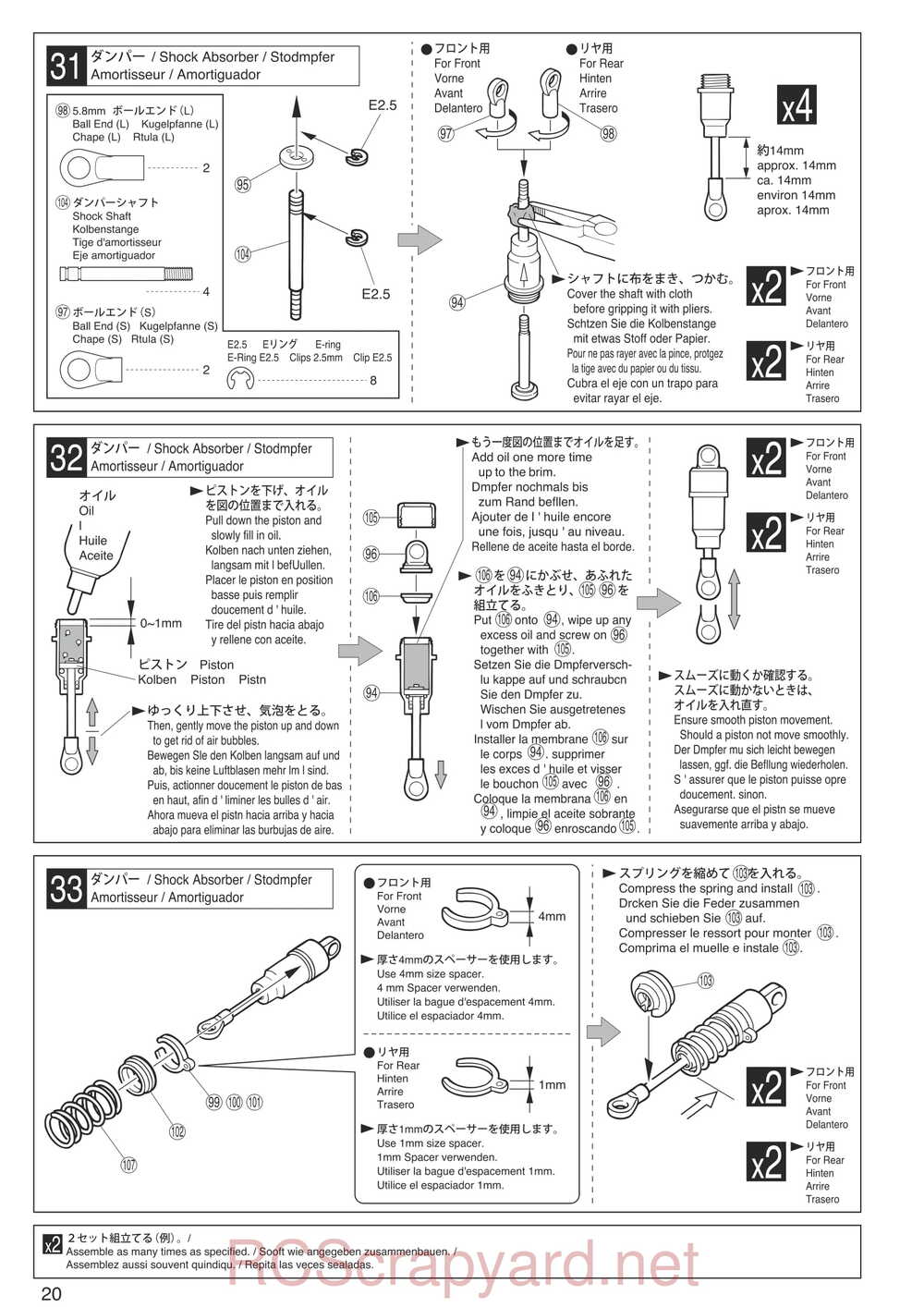 Kyosho - 30903 - EP FAZER - Manual - Page 20