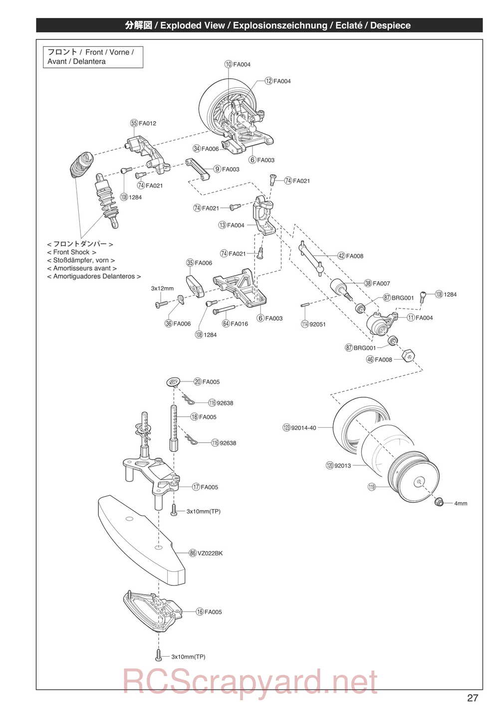 Kyosho - 30903 - EP FAZER - Manual - Page 27