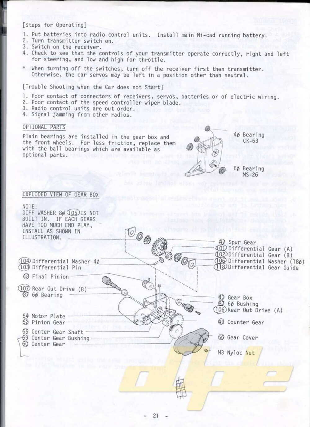 Kyosho - 3091 - Turbo-Scorpion - Manual - Page 20