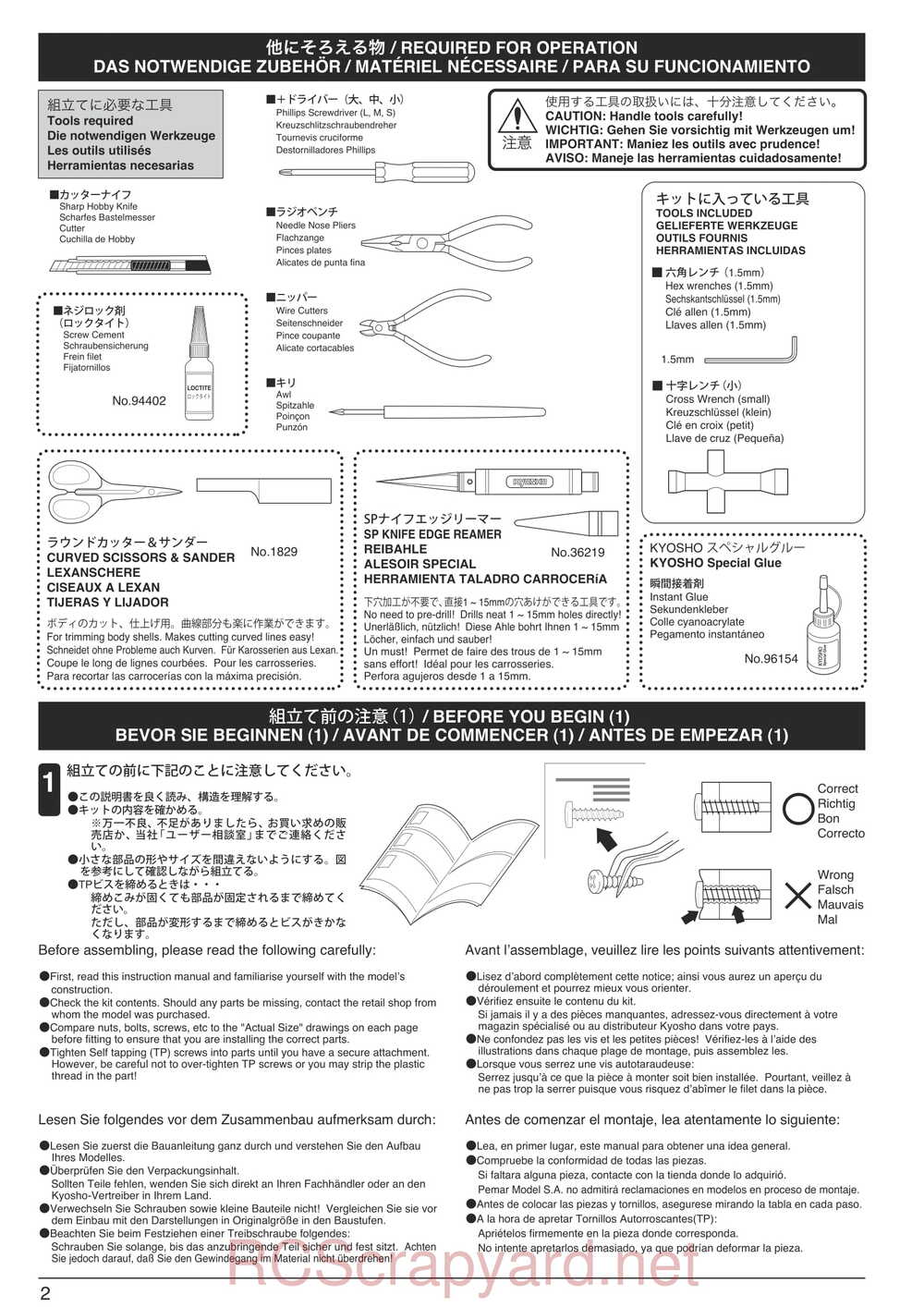 Kyosho - 30912 - EP Fazer Rally - Manual - Page 02