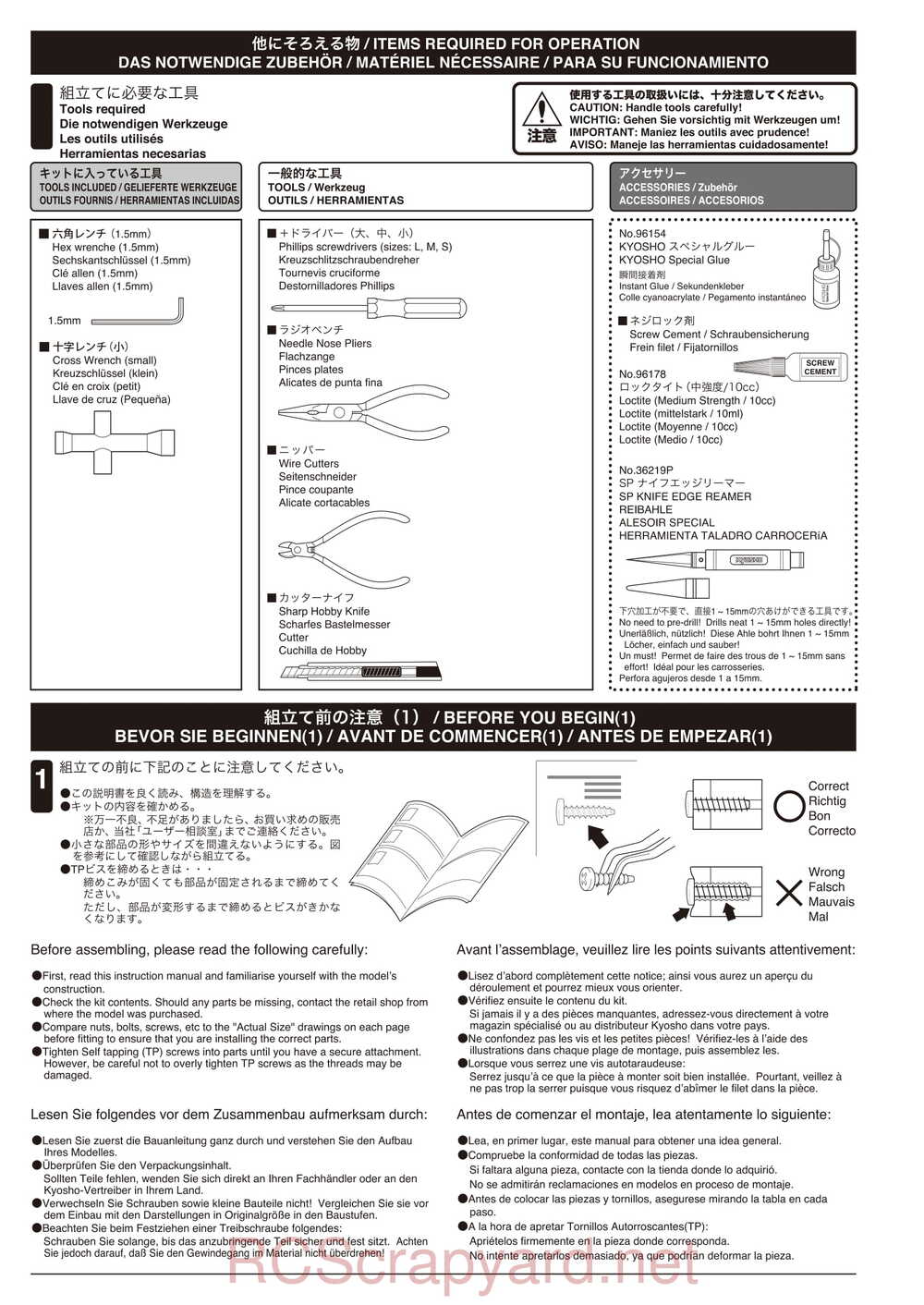 Kyosho - 30913 - 30914 - EP FAZER VE-X - Manual - Page 02