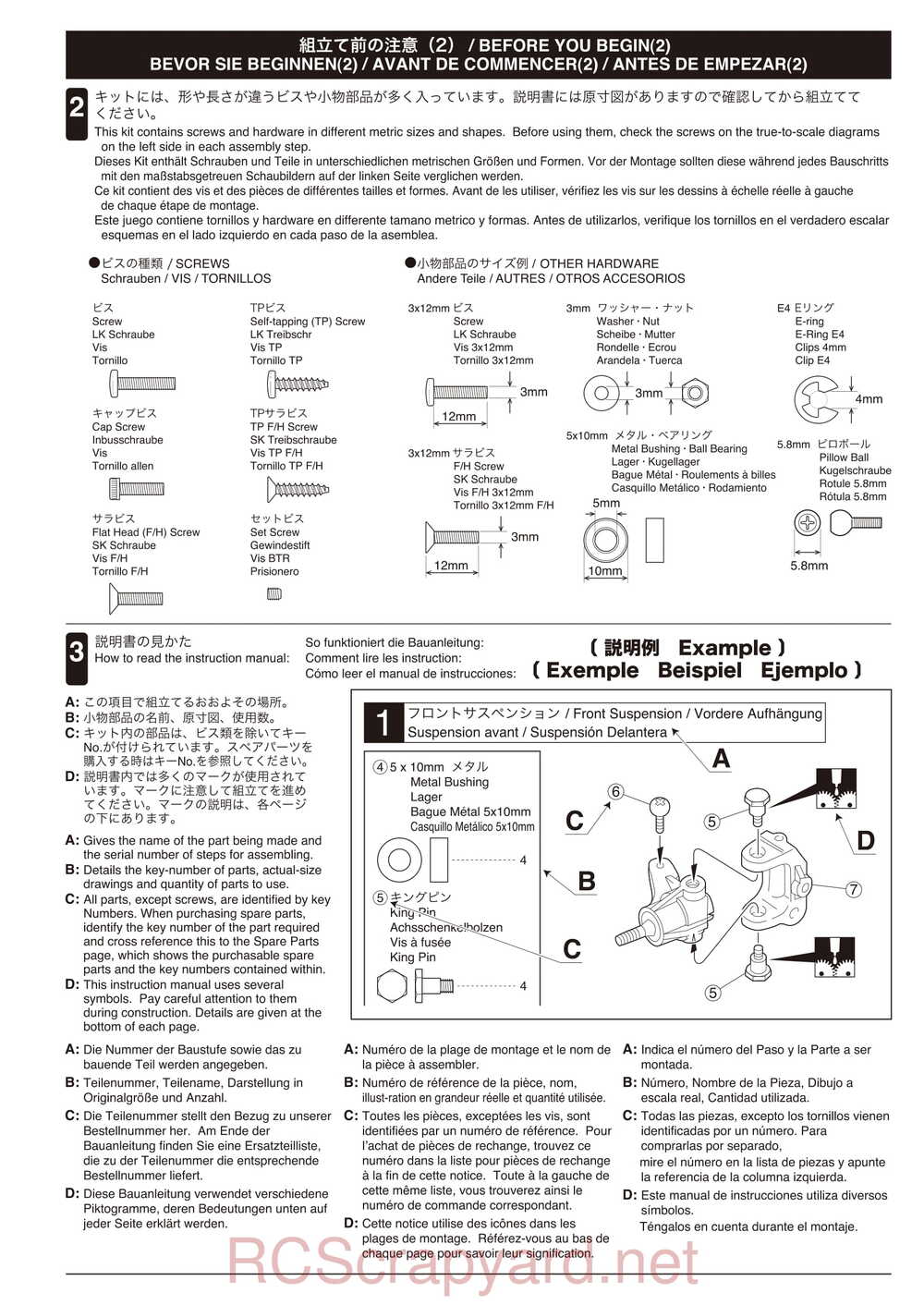 Kyosho - 30913 - 30914 - EP FAZER VE-X - Manual - Page 03