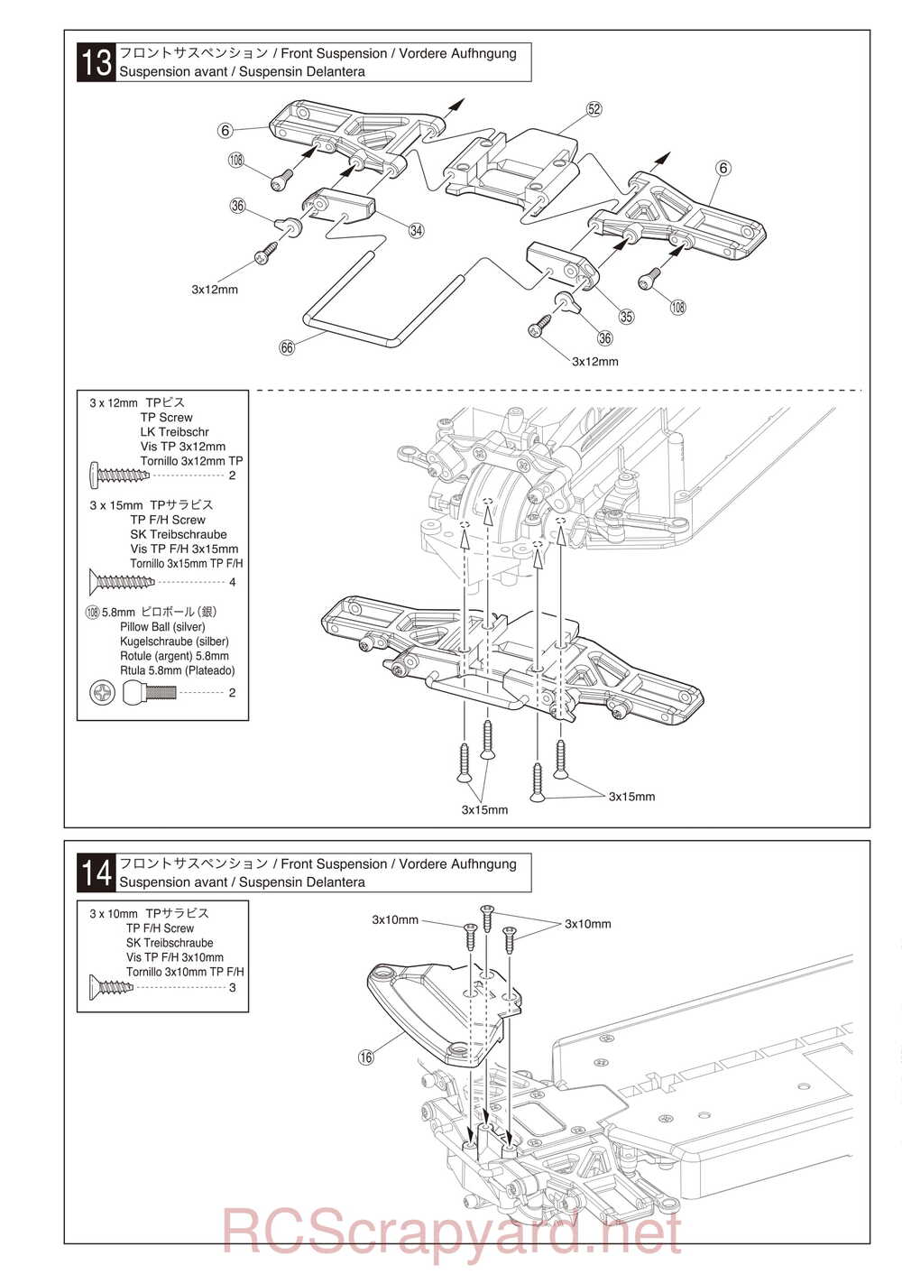 Kyosho - 30913 - 30914 - EP FAZER VE-X - Manual - Page 13
