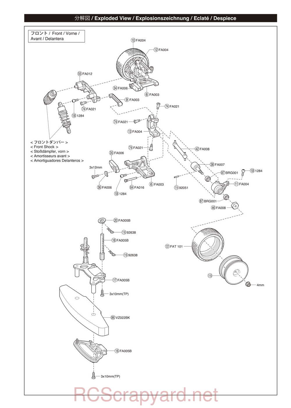 Kyosho - 30913 - 30914 - EP FAZER VE-X - Manual - Page 28