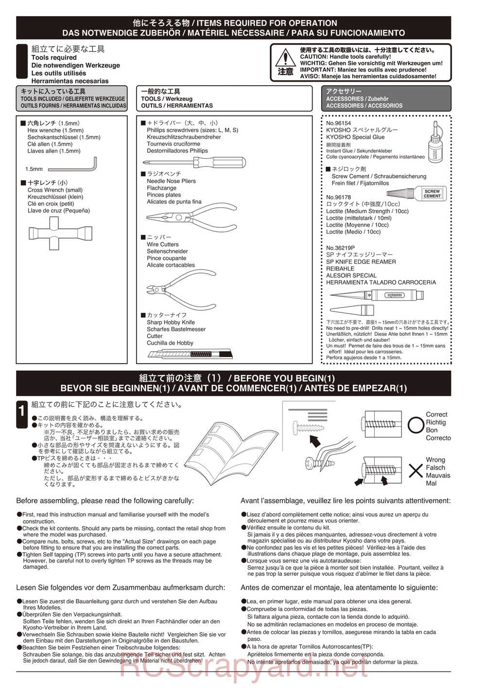 Kyosho - 30915 - 30916 - EP FAZER-VE - Manual - Page 02
