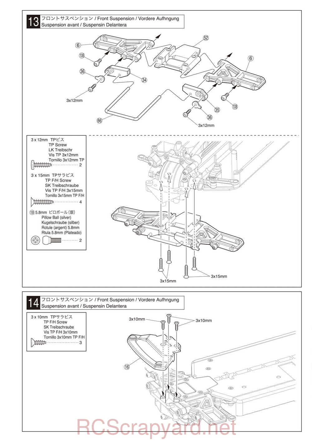 Kyosho - 30915 - 30916 - EP FAZER-VE - Manual - Page 13
