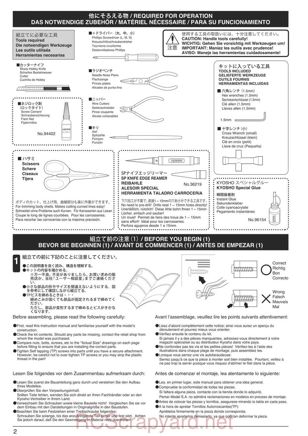 Kyosho - 30930T1 - EP Fazer KOBRA - Manual - Page 02