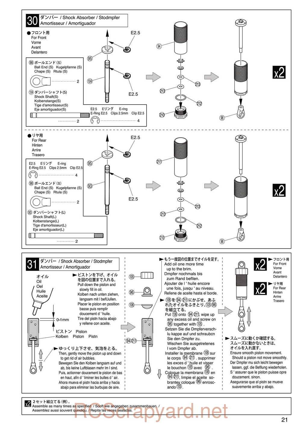 Kyosho - 30992 - EP Fazer Rage VE - Manual - Page 21