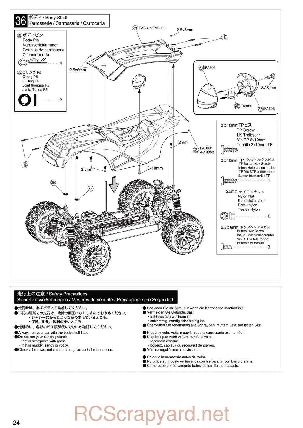 Kyosho - 30992 - EP Fazer Rage VE - Manual - Page 24