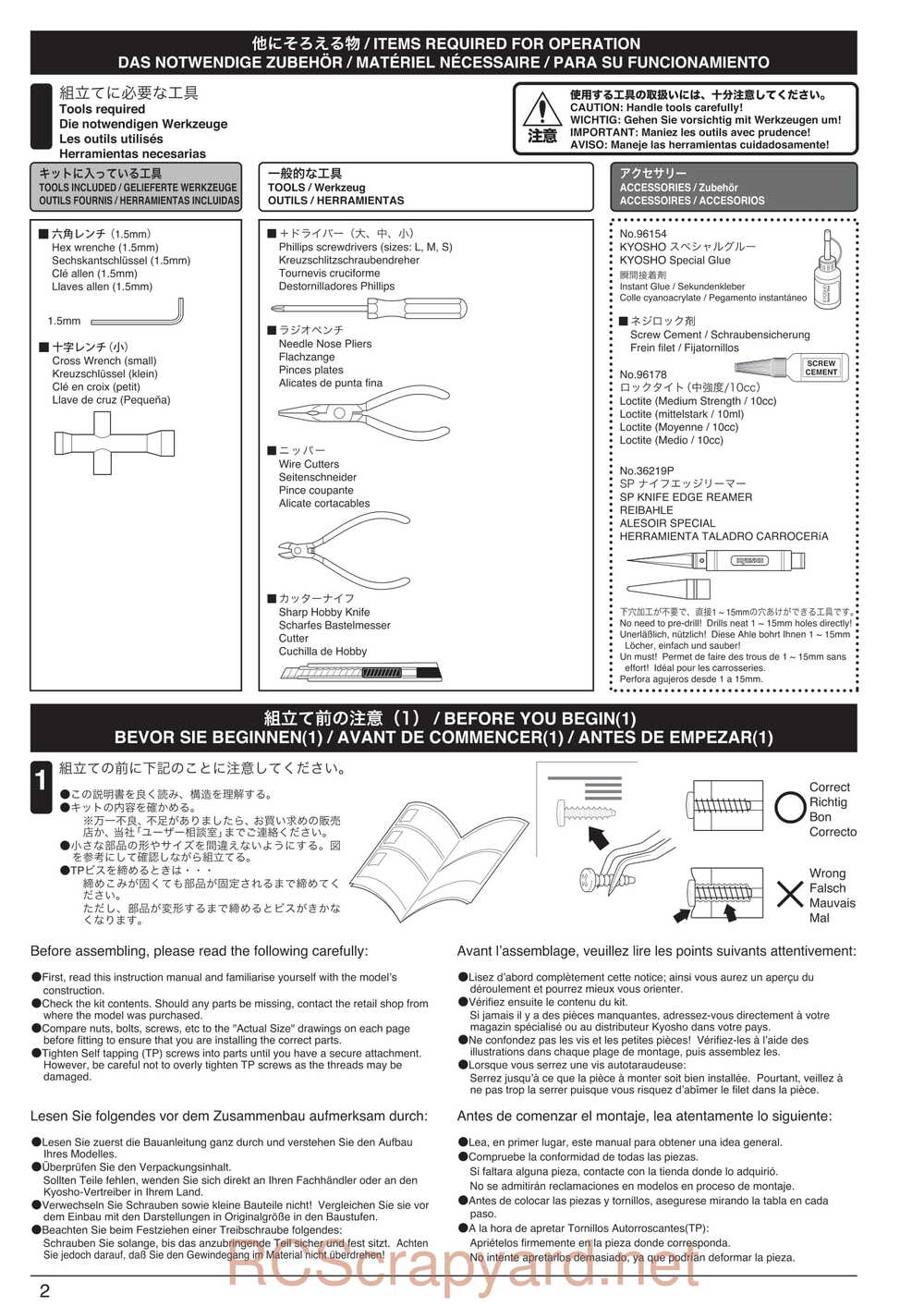 Kyosho - 30993 - Dirt-Hog - Manual - Page 02