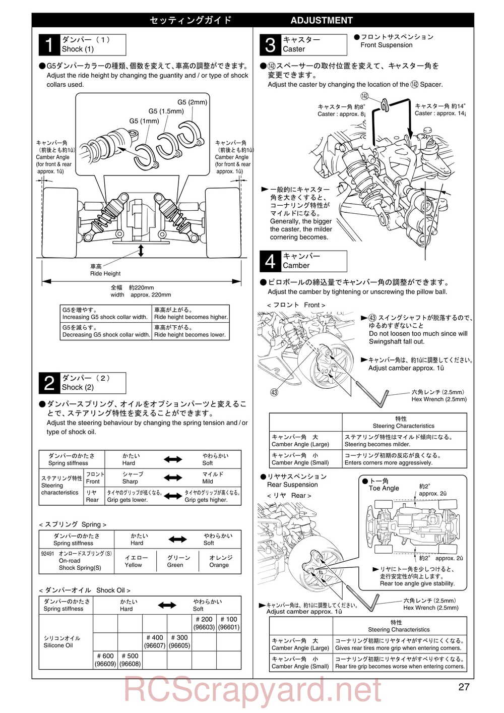 Kyosho - 31001 - GP SuperTen FW-04 - Manual - Page 27
