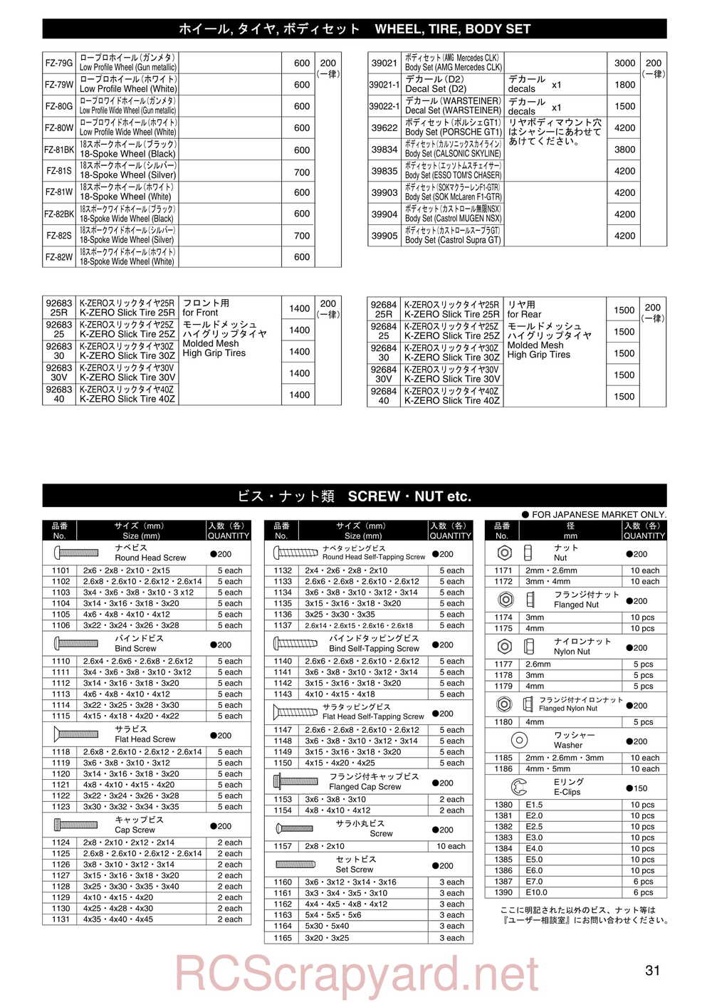 Kyosho - 31001 - GP SuperTen FW-04 - Manual - Page 31