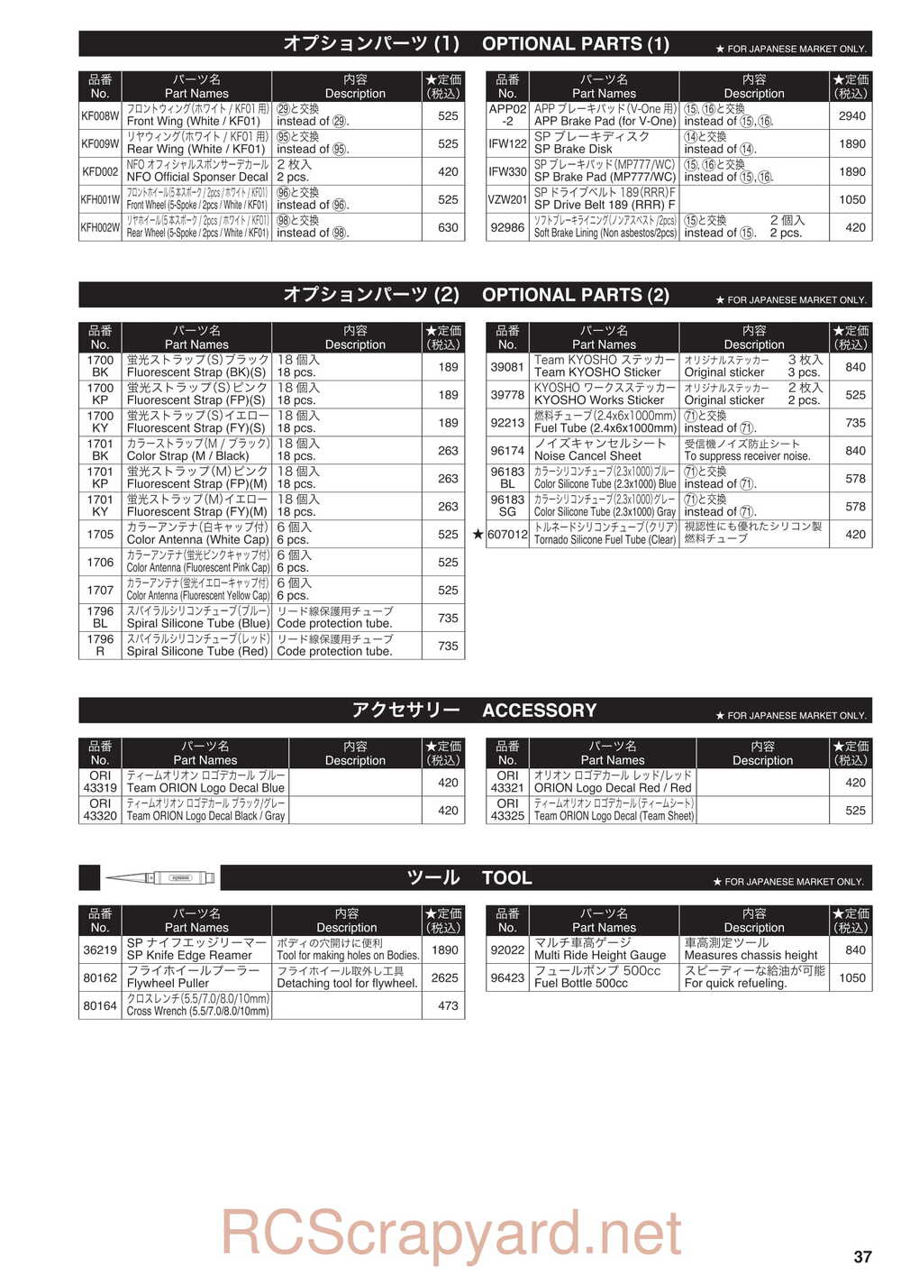 Kyosho - 31007 - KF01 - Manual - Page 37