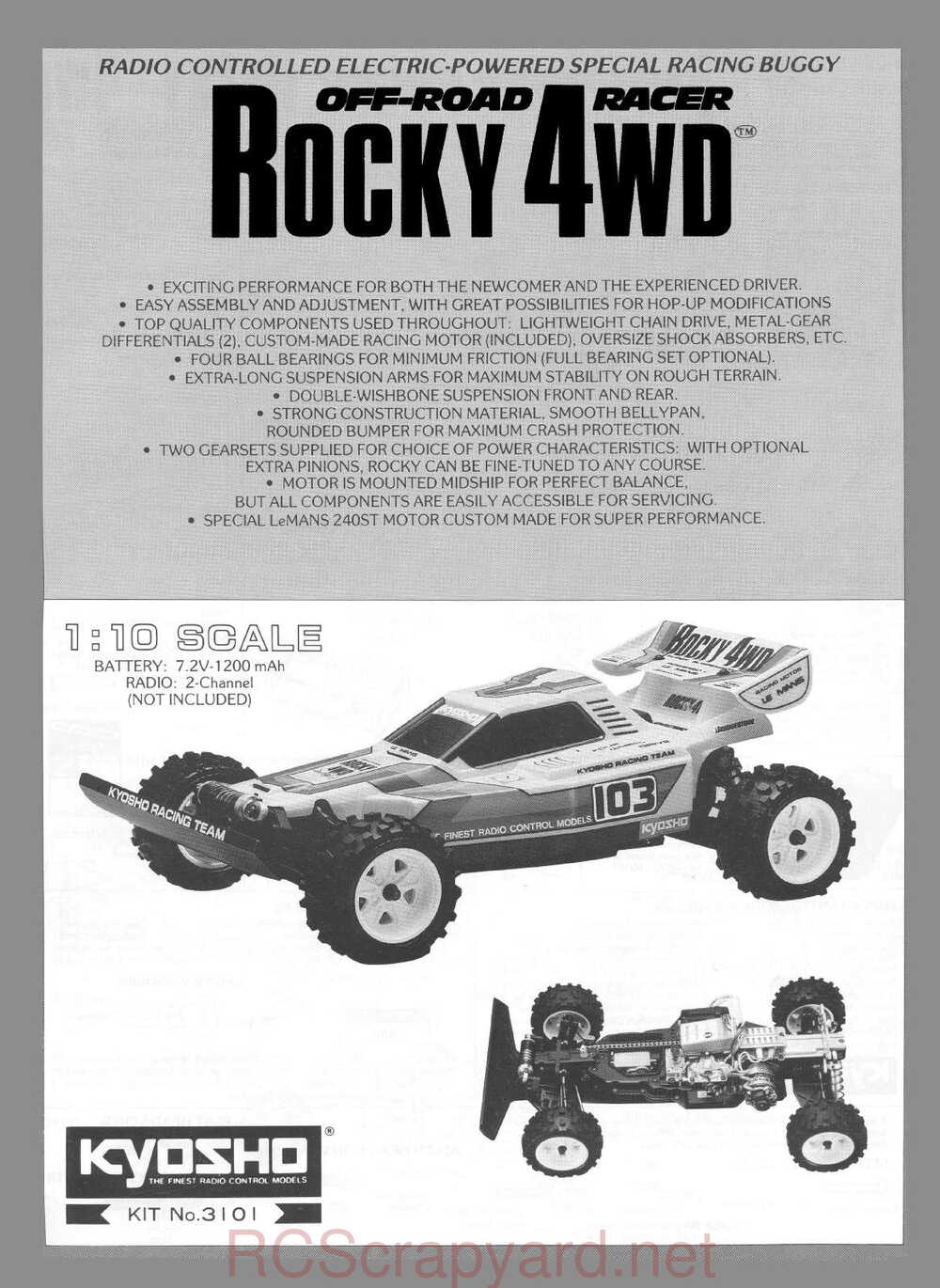 Kyosho - 3101 - Rocky - Manual - Page 01