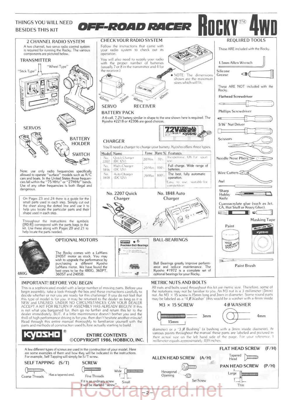 Kyosho - 3101 - Rocky - Manual - Page 02