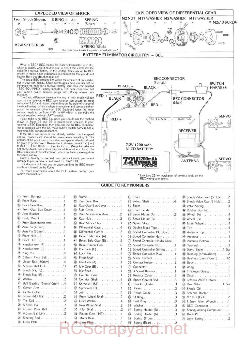 Kyosho - 3101 - Rocky - Manual - Page 16