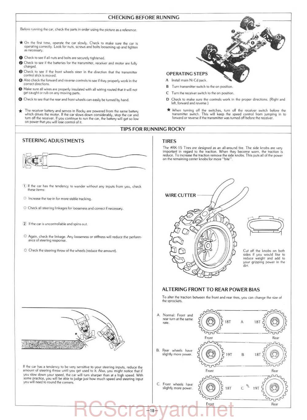 Kyosho - 3101 - Rocky - Manual - Page 18