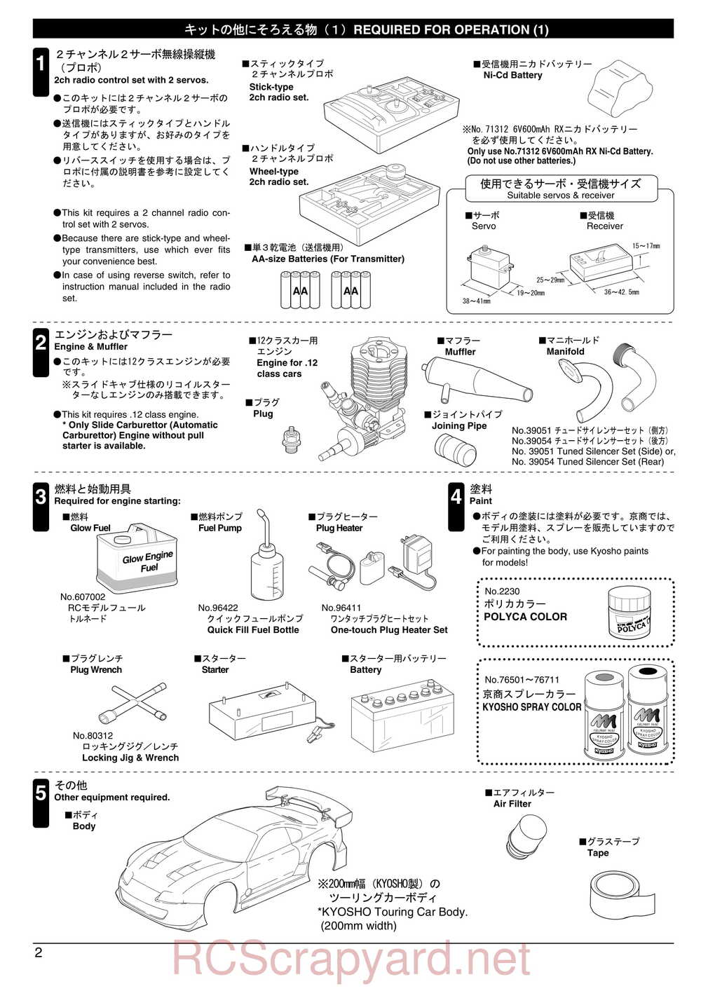 Kyosho - 31011 - V-One R - Manual - Page 02
