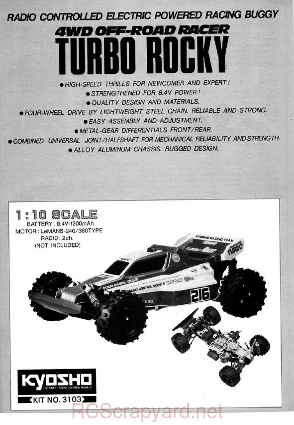 Kyosho - 3103 - Turbo-Rocky - Manual - Page 01