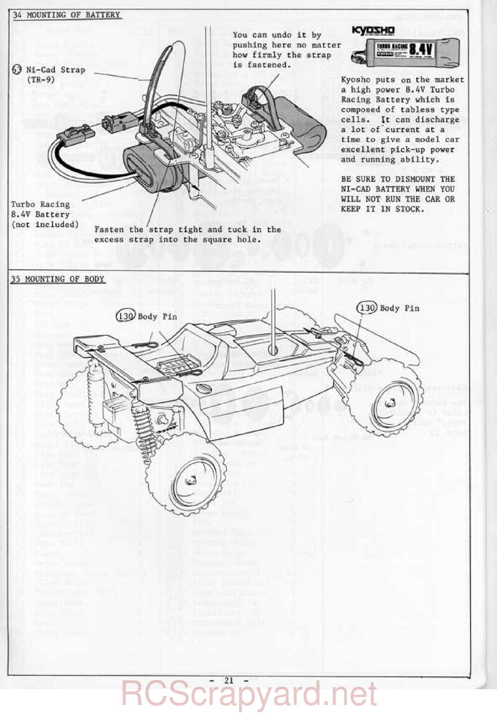 Kyosho - 3103 - Turbo-Rocky - Manual - Page 21