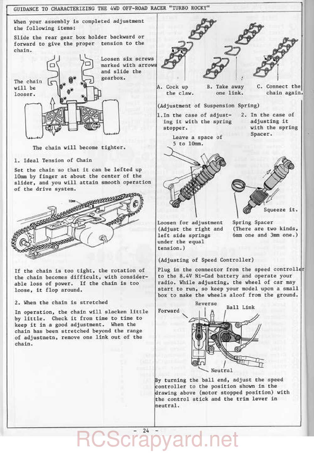 Kyosho - 3103 - Turbo-Rocky - Manual - Page 24