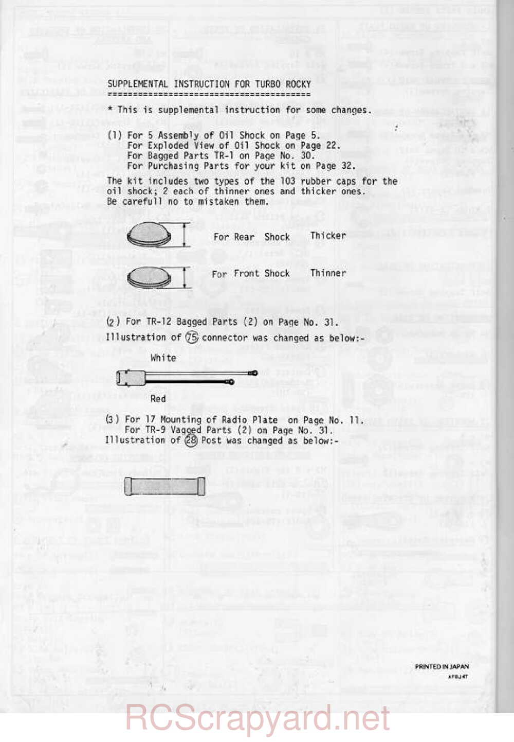 Kyosho - 3103 - Turbo-Rocky - Manual - Page 36