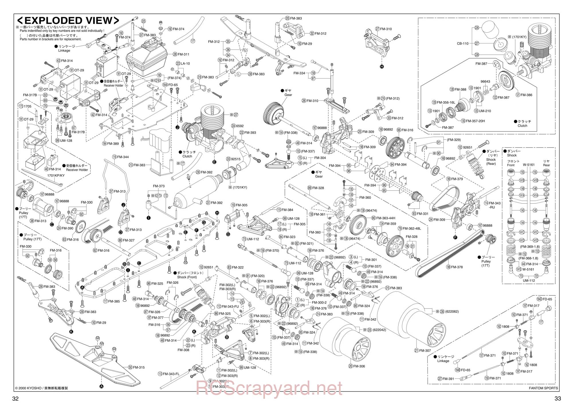 Kyosho - 31041 - Fantom Sports - Manual - Page 32