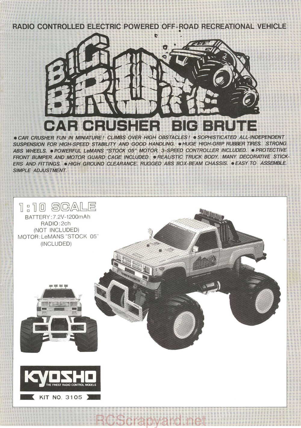 Kyosho - 3105 - Big-Brute - Manual - Page 01