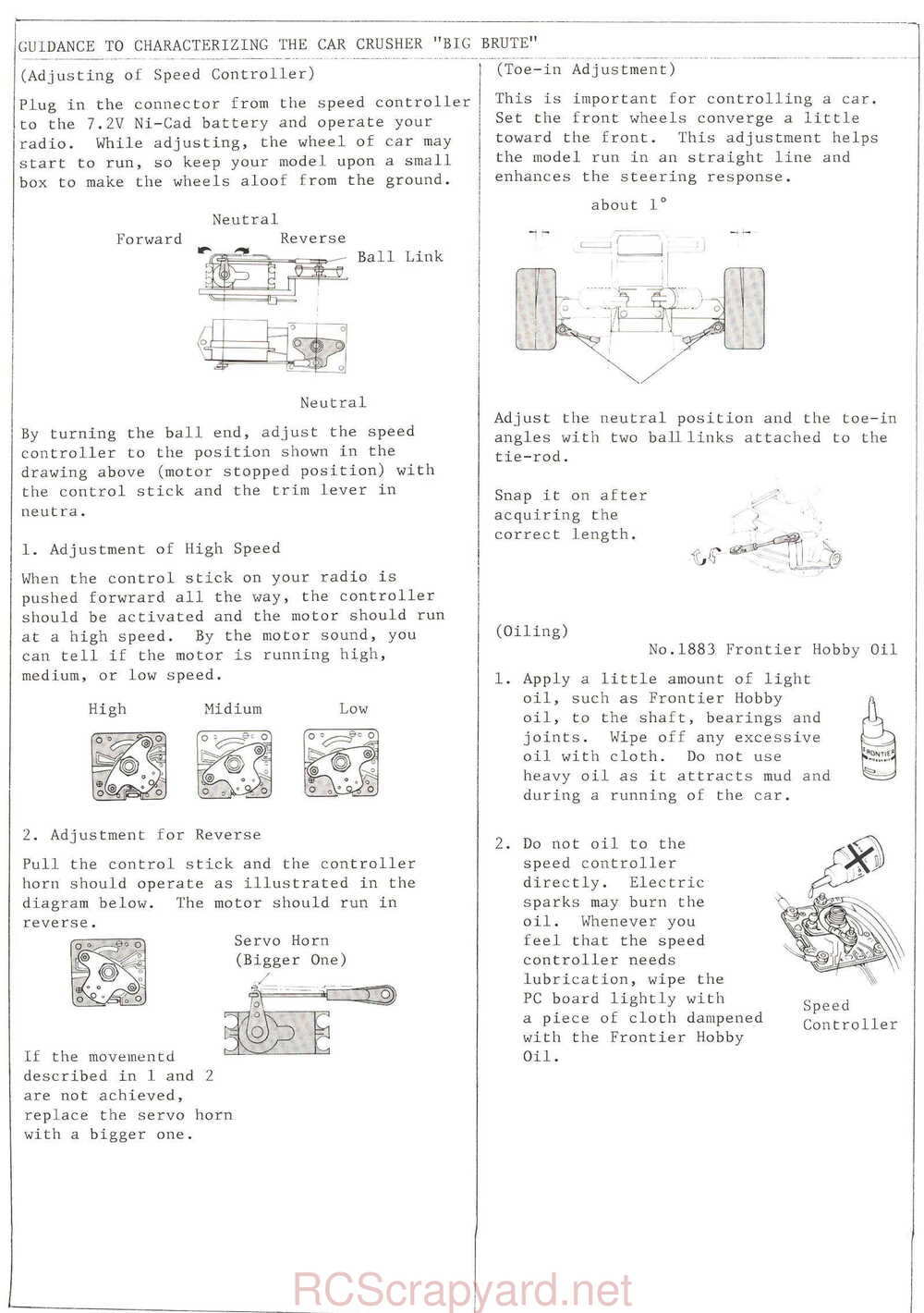 Kyosho - 3105 - Big-Brute - Manual - Page 16