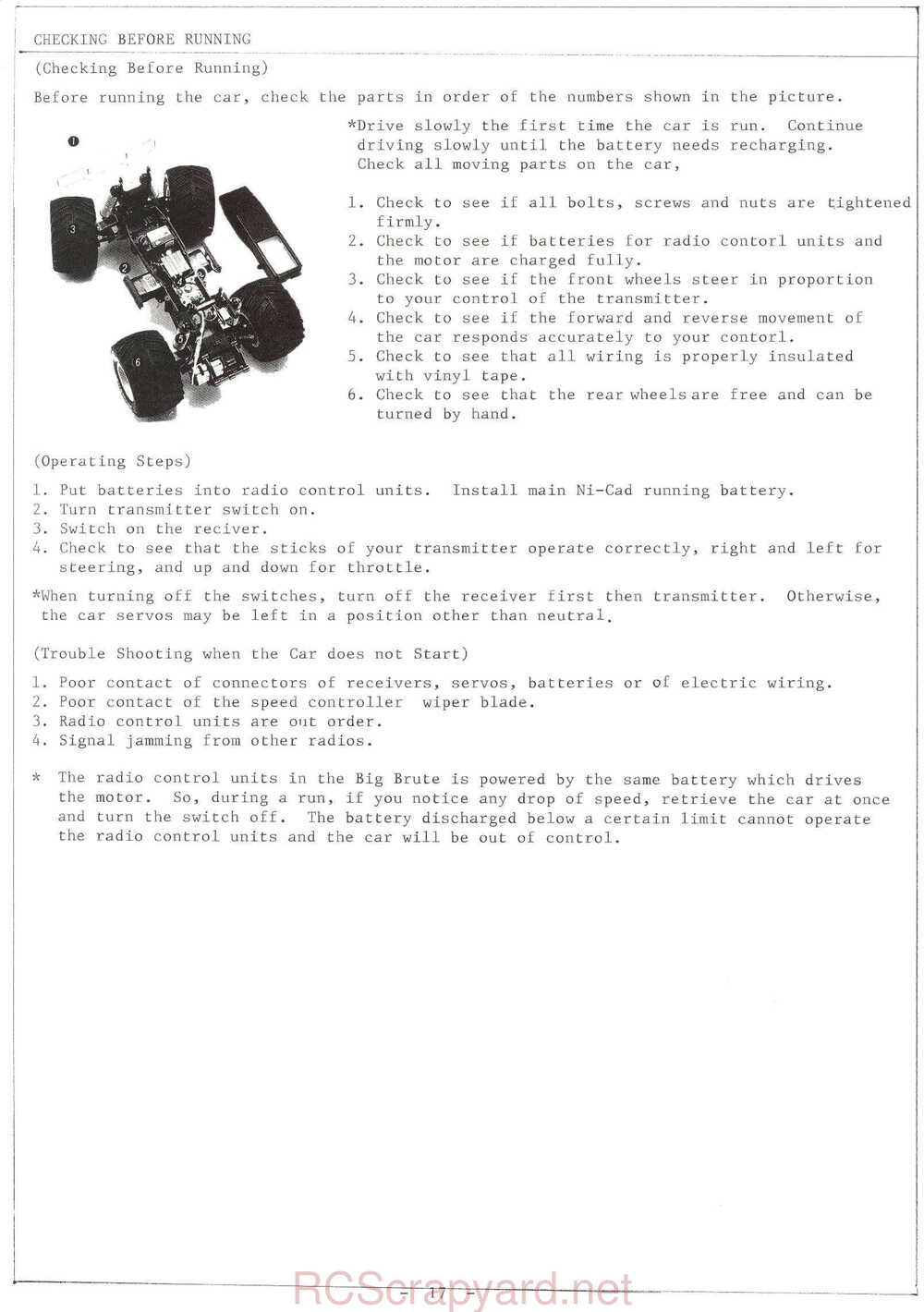 Kyosho - 3105 - Big-Brute - Manual - Page 17