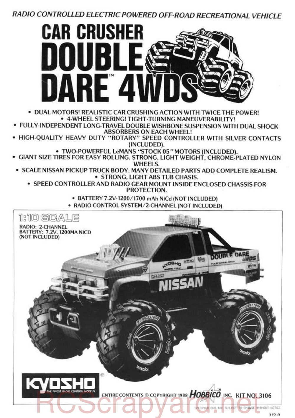 Kyosho - 3106 - Double-Dare - Manual - Page 01