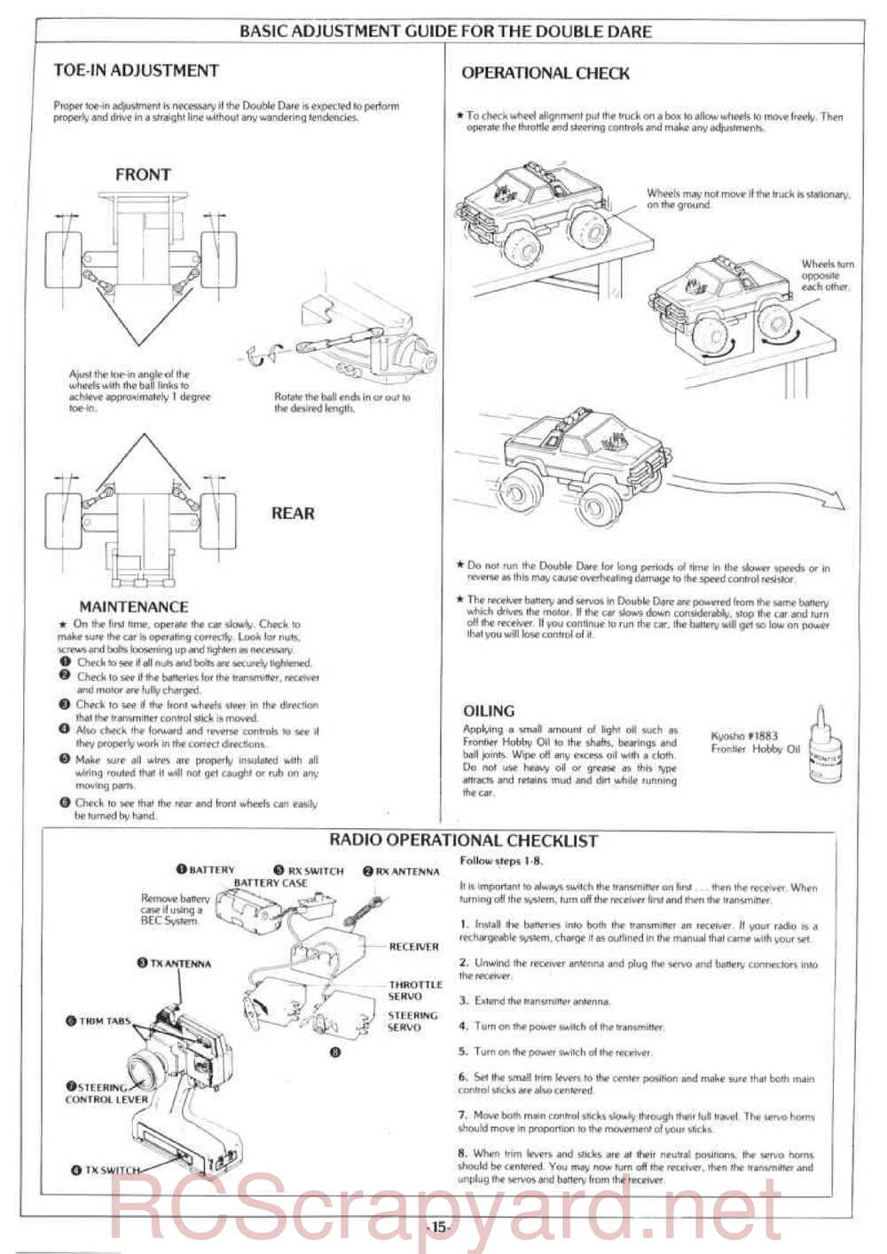 Kyosho - 3106 - Double-Dare - Manual - Page 15
