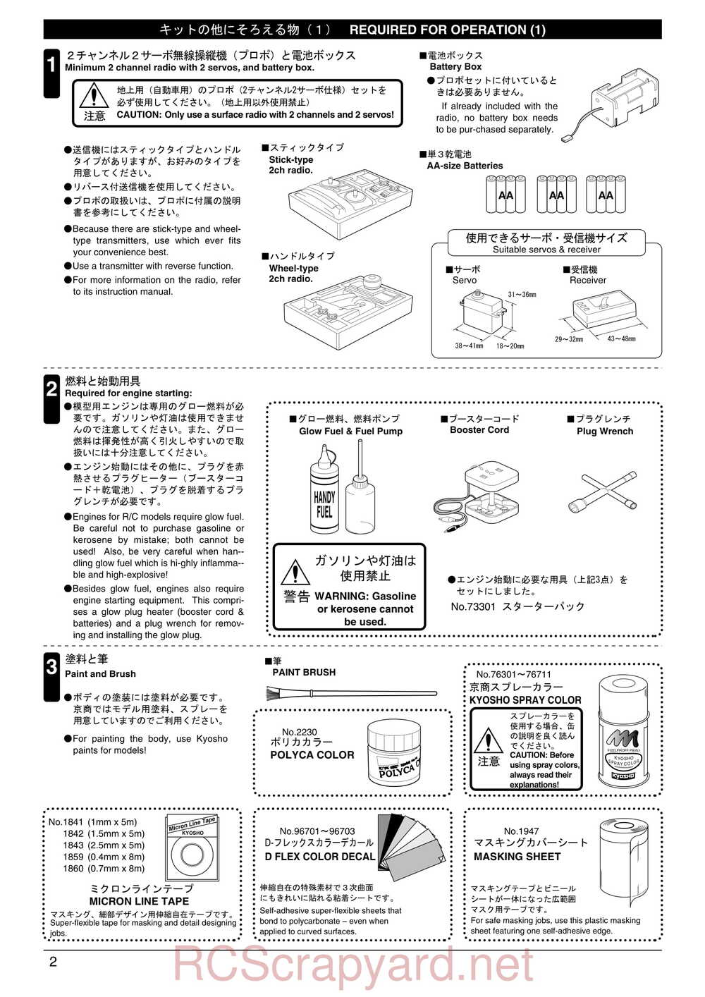 Kyosho - 31061 - TR-15 Rally - Manual - Page 02