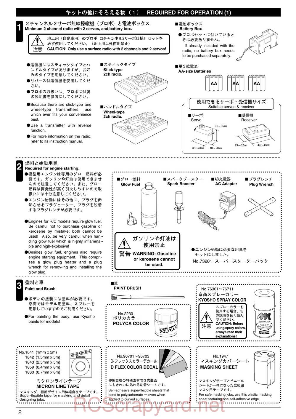 Kyosho - 31091 - Inferno-TR15 - Manual - Page 02