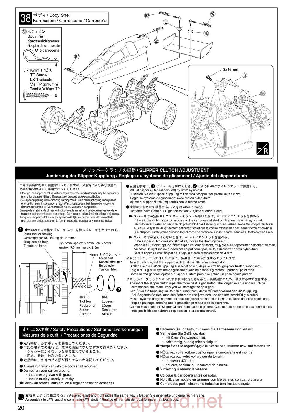 Kyosho - 31092 - GP Ultima RB Racing Sports - Manual - Page 20