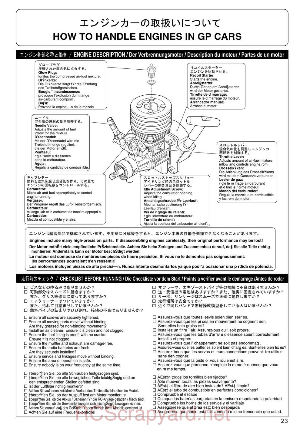 Kyosho - 31092 - GP Ultima RB Racing Sports - Manual - Page 23