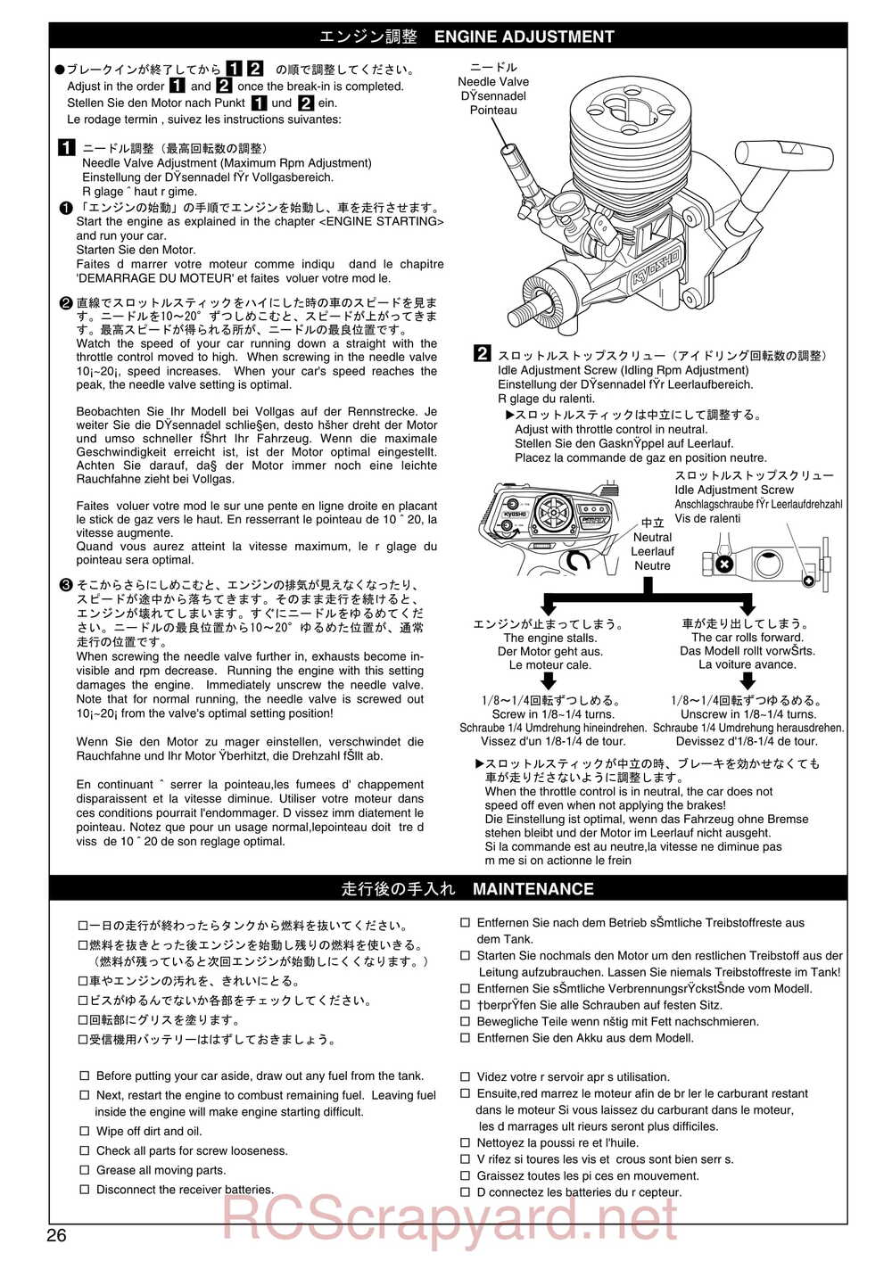 Kyosho - 31092 - GP Ultima RB Racing Sports - Manual - Page 26