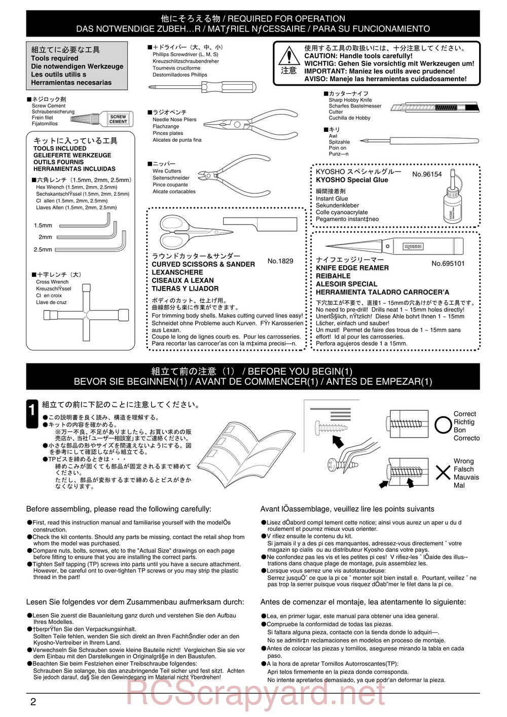 Kyosho - 31095 - TR-15 Stadium-Force - Manual - Page 02