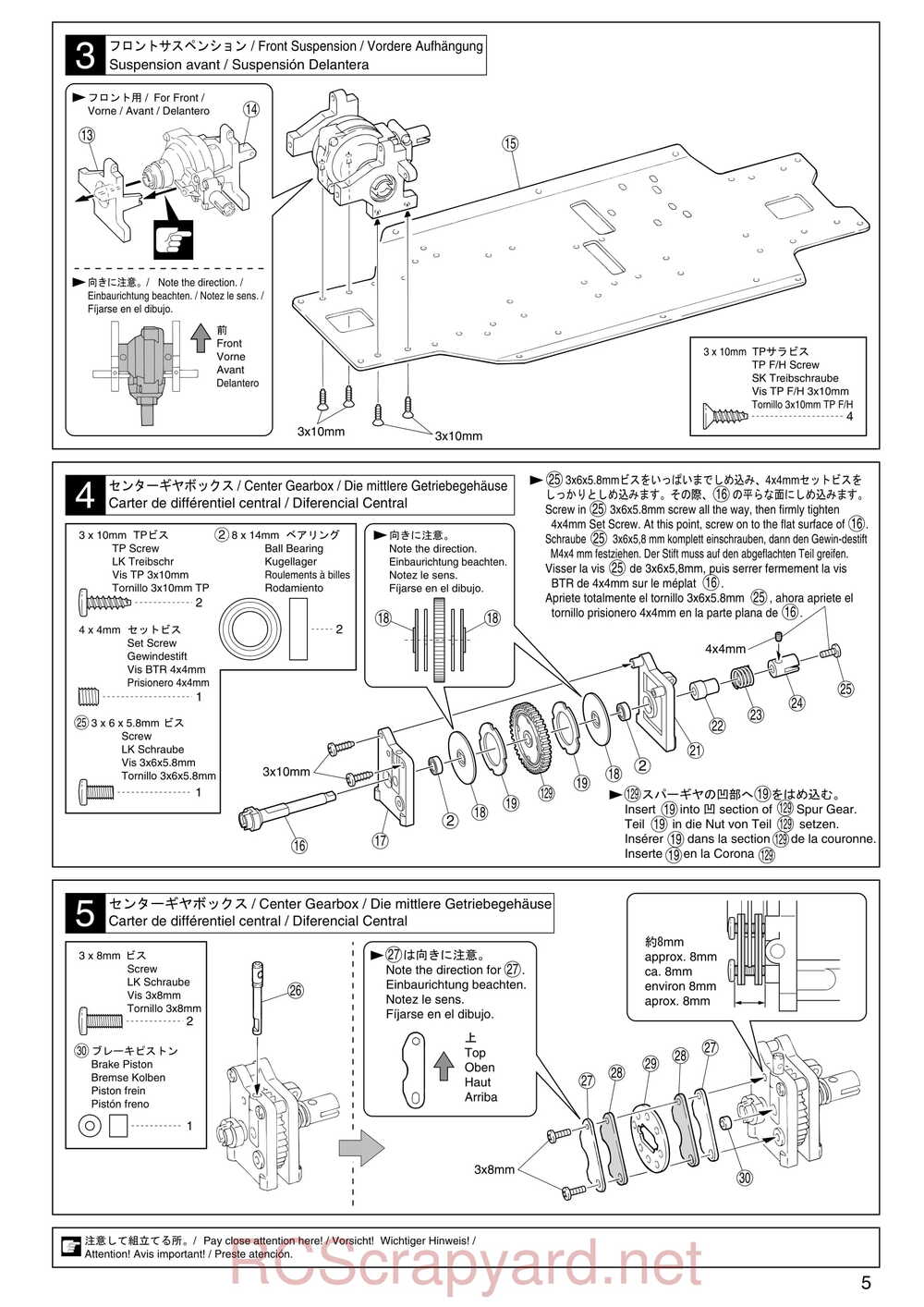 Kyosho - 31095 - TR-15 Stadium-Force - Manual - Page 05