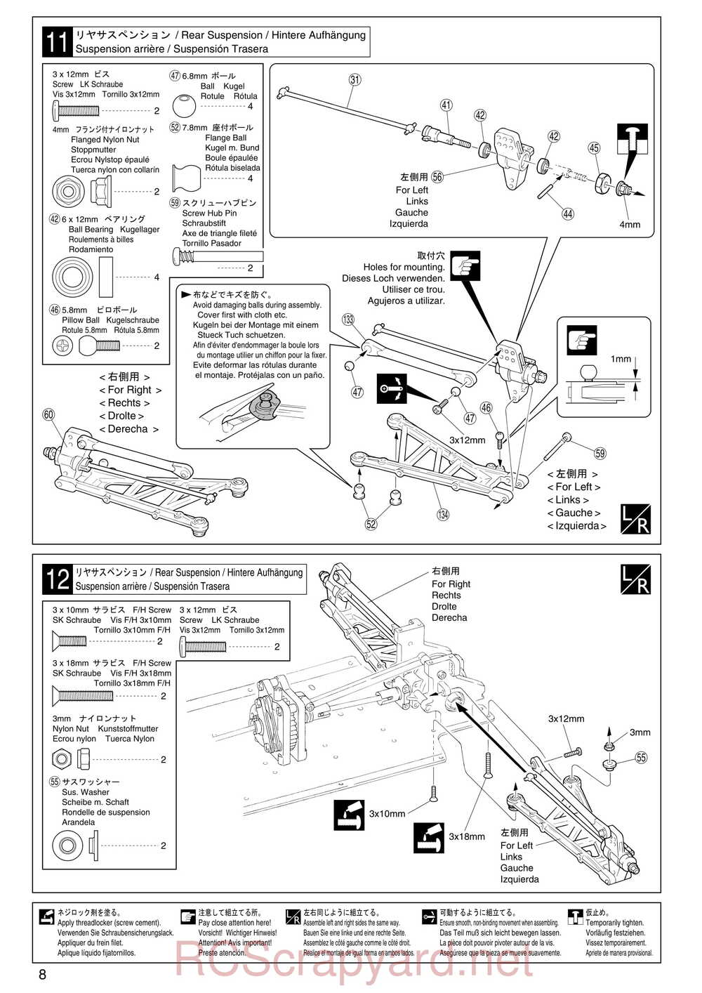 Kyosho - 31095 - TR-15 Stadium-Force - Manual - Page 08