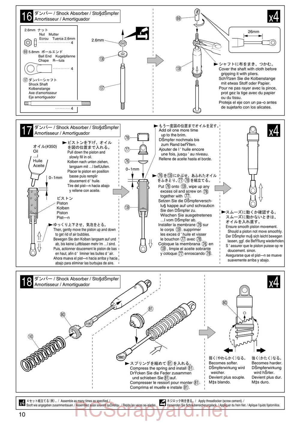 Kyosho - 31095 - TR-15 Stadium-Force - Manual - Page 10