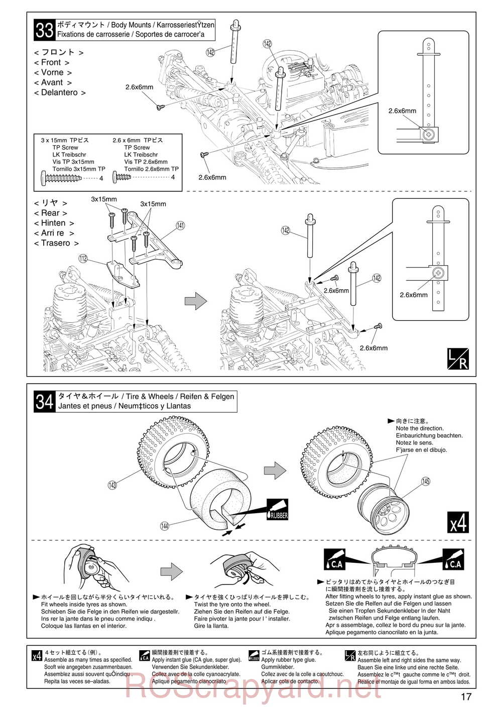 Kyosho - 31095 - TR-15 Stadium-Force - Manual - Page 17