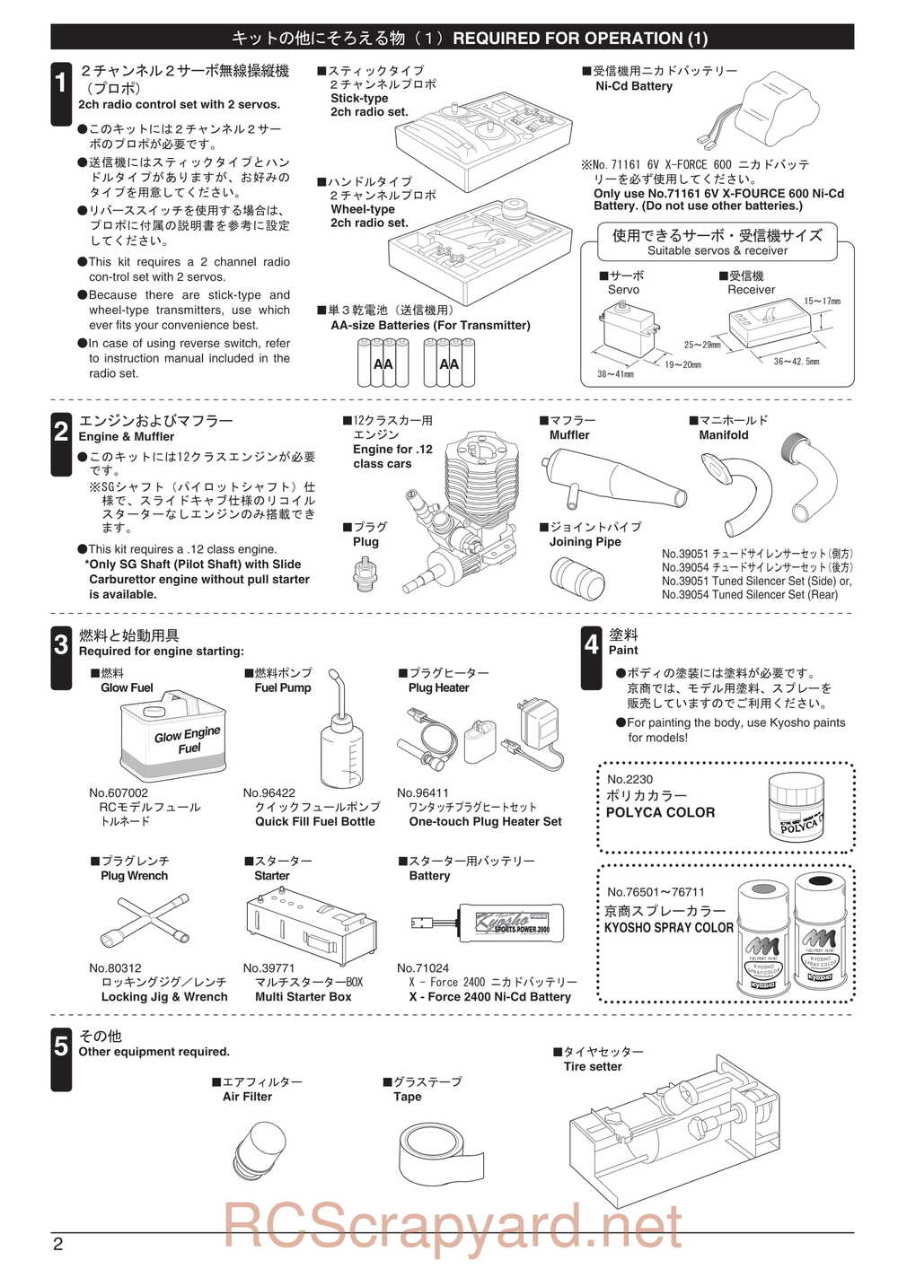 Kyosho - 31102 - V-One RR - Manual - Page 02