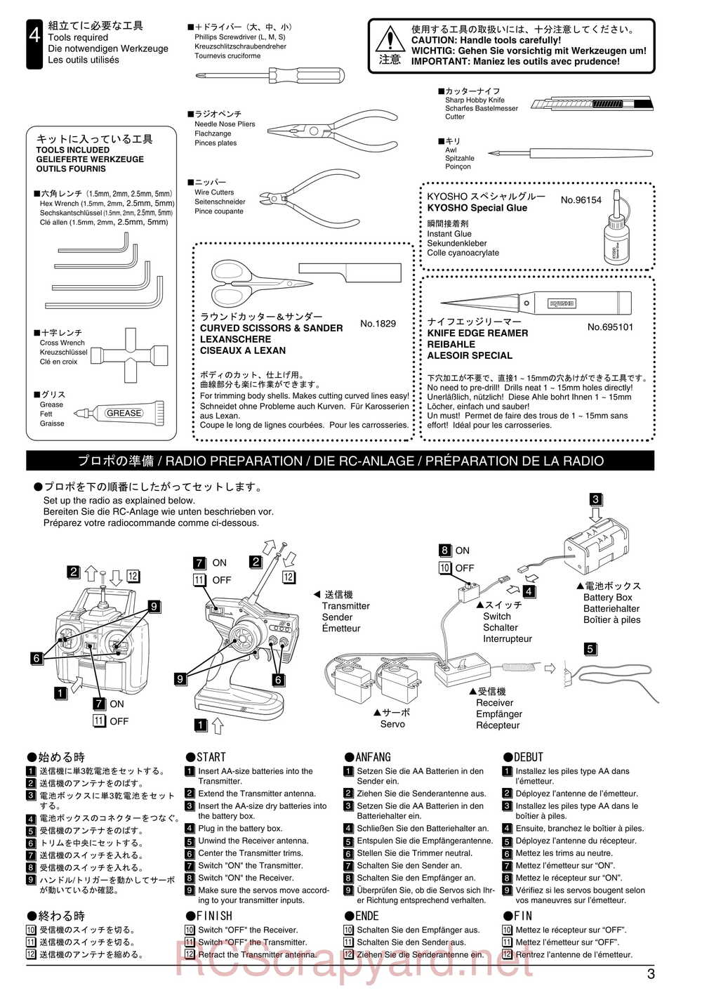 Kyosho - 31122 - V-One S2 - Manual - Page 03